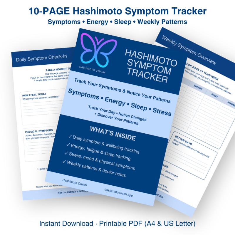 Hashimoto Symptom Tracker | 10-Page Daily & Weekly Symptom Tracker