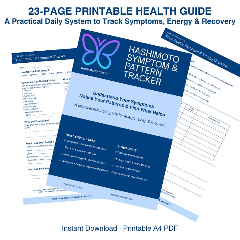 Hashimoto Symptom & Pattern Tracker | Workbook | Digital PDF