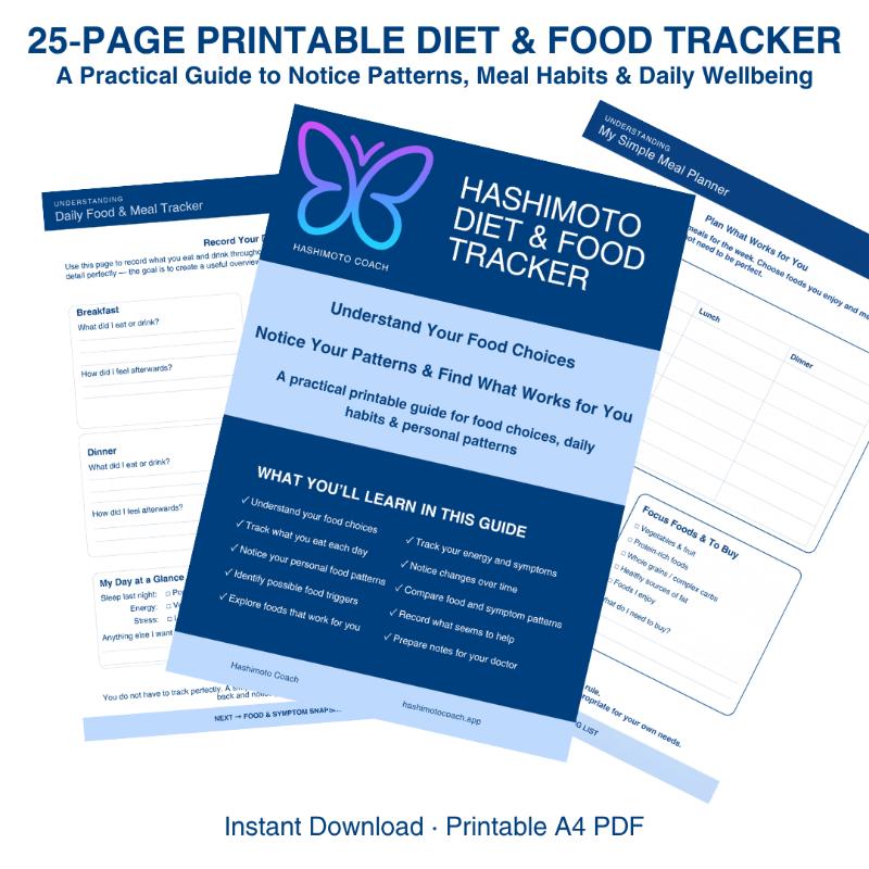 Understand Your Hashimoto Diet & Food Choices — Guide & Tracker PDF
