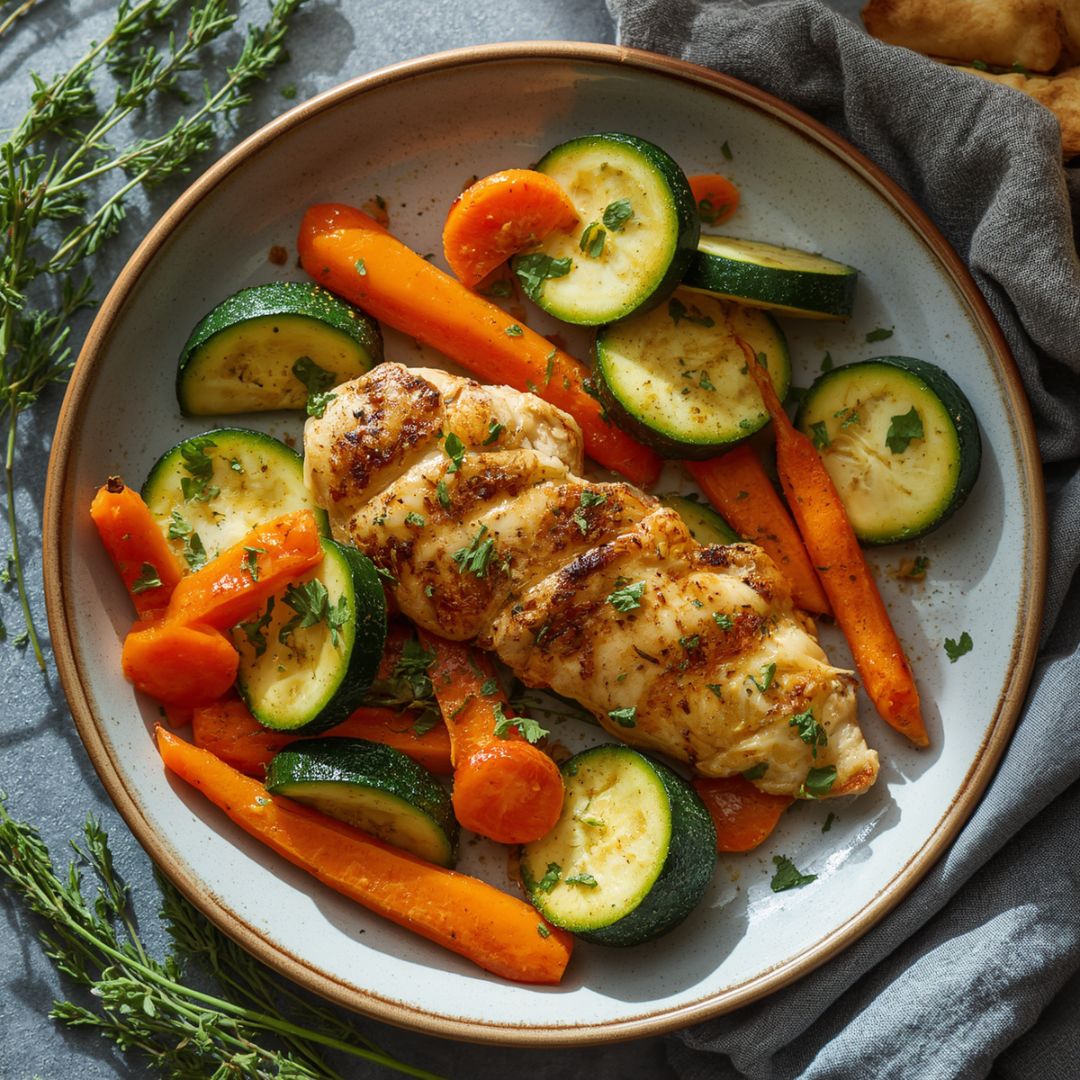 🍗 Chicken Breast with Zucchini and Carrots