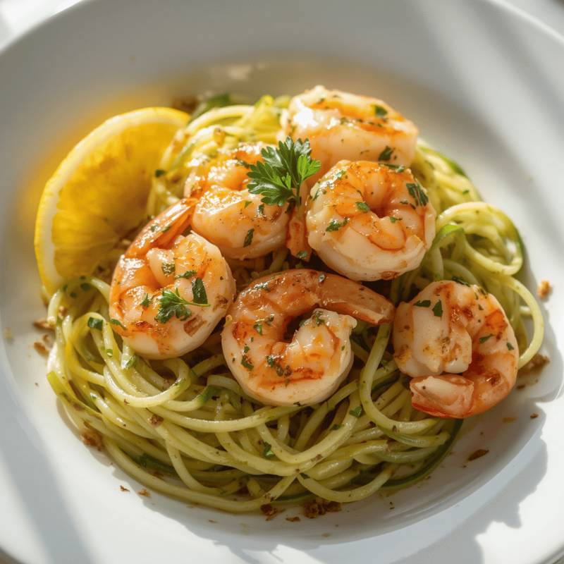 🍤 Knoflook Garnalen met Courgette Noodles