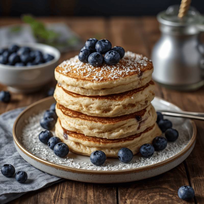 🥞 Coconut Blueberry Pancakes