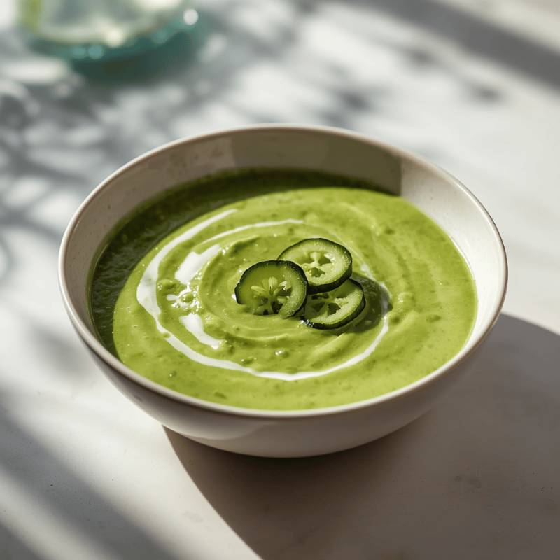 🥒 Koude Komkommer Avocado Gazpacho