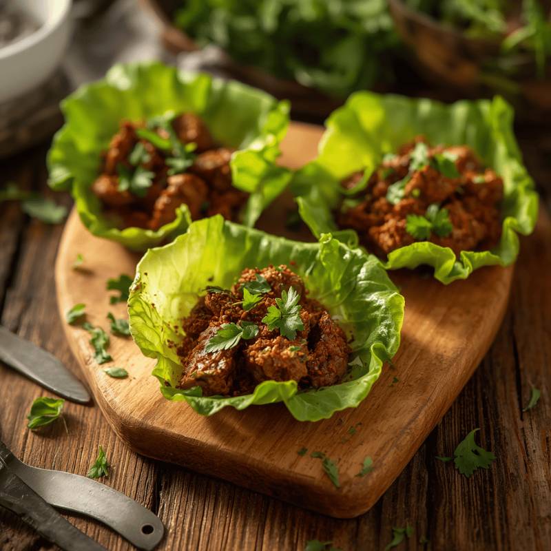 🥩 Spiced Lamb Meat with Cumin & Lettuce