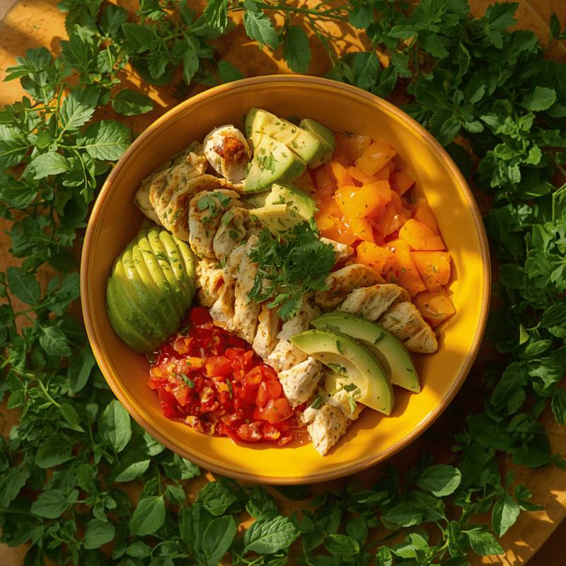 🥗 Mango Kip Avocado Saladekom