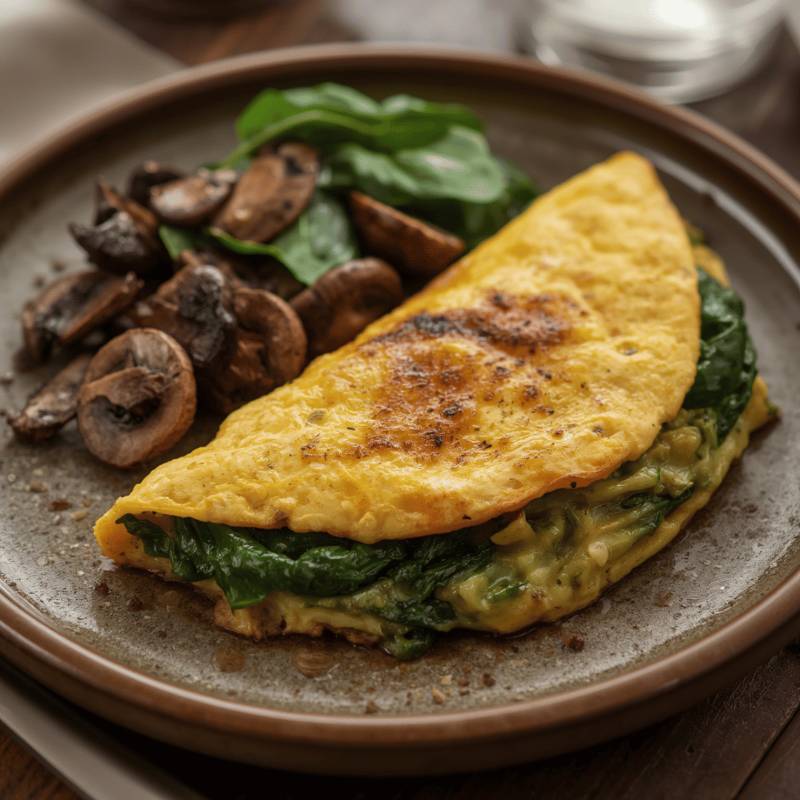 🍳 Spinach Mushroom Omelet