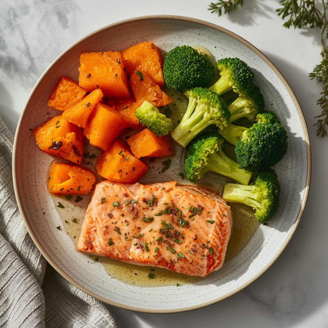 🐟 Salmon with Sweet Potato and Broccoli